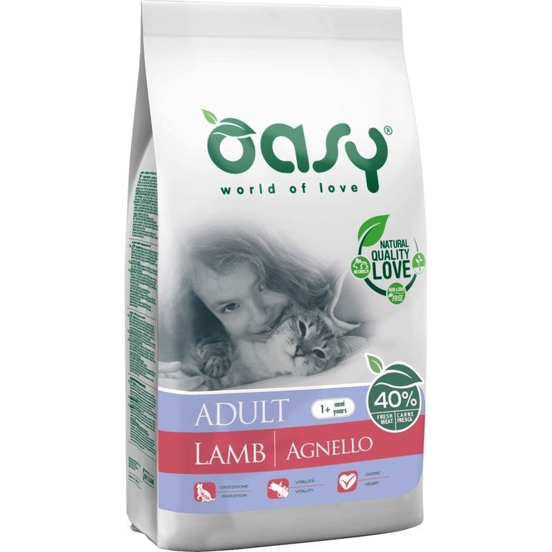 Oasy Dry Cat сухой корм для взрослых кошек с ягненком