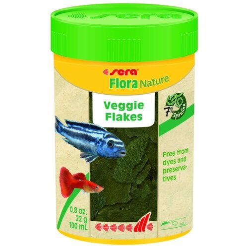 Сухой корм для рыб Sera Flora Nature Veggie Flakes, 100 мл, 22 г