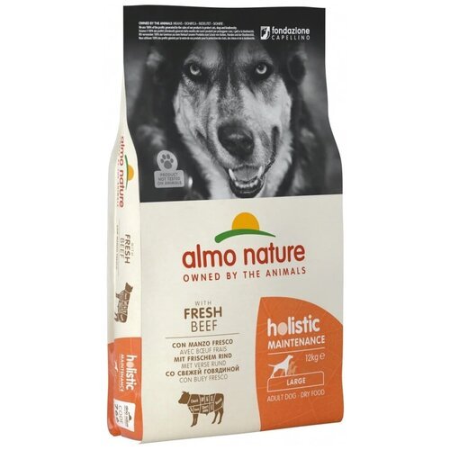 Сухой корм для собак Almo Nature Holistic, говядина, с рисом 1 уп. х 1 шт. х 12 кг (для крупных пород)