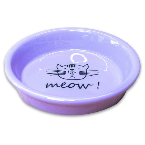 КерамикАрт миска MEOW керамическая для кошек , сиреневая 200 мл 646345, 0,28 кг, 44976