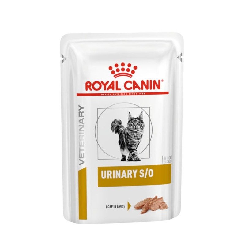 Royal Canin Urinary S/Oполнорационный влажный корм для взрослых кошек при лечении и профилактике мочекаменной болезни, диетический, паштет с курицей, в паучах – 85 г