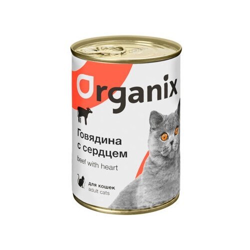 Organix консервы Консервы для кошек говядина с сердцем 11вн42 0,1 кг 24857 (19 шт)