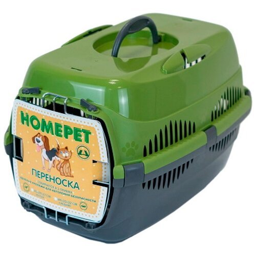 Клиппер-переноска для животных Homepet 78855/78857 33х32х49 см 49 см 32 см 33 см оливковый/серый 12 кг 1.27 кг