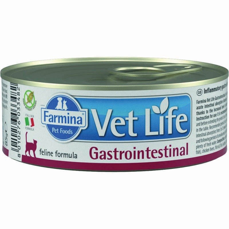 Farmina Vet Life Cat Gastrointestinal влажный корм для взрослых кошек при заболеваниях желудочно-кишечного тракта с курицей – 85 г (12 шт в уп)