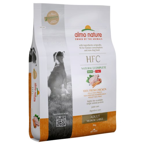 Сухой корм для собак Almo Nature HFC, курица 1 шт. х 8 кг (для средних и крупных пород)