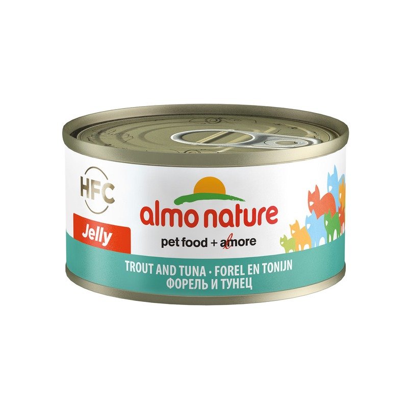 Almo Nature Legend Adult Cat Trout & Tuna влажный корм для кошек, с форелью и тунцом, кусочки в желе, в консервах – 70 г