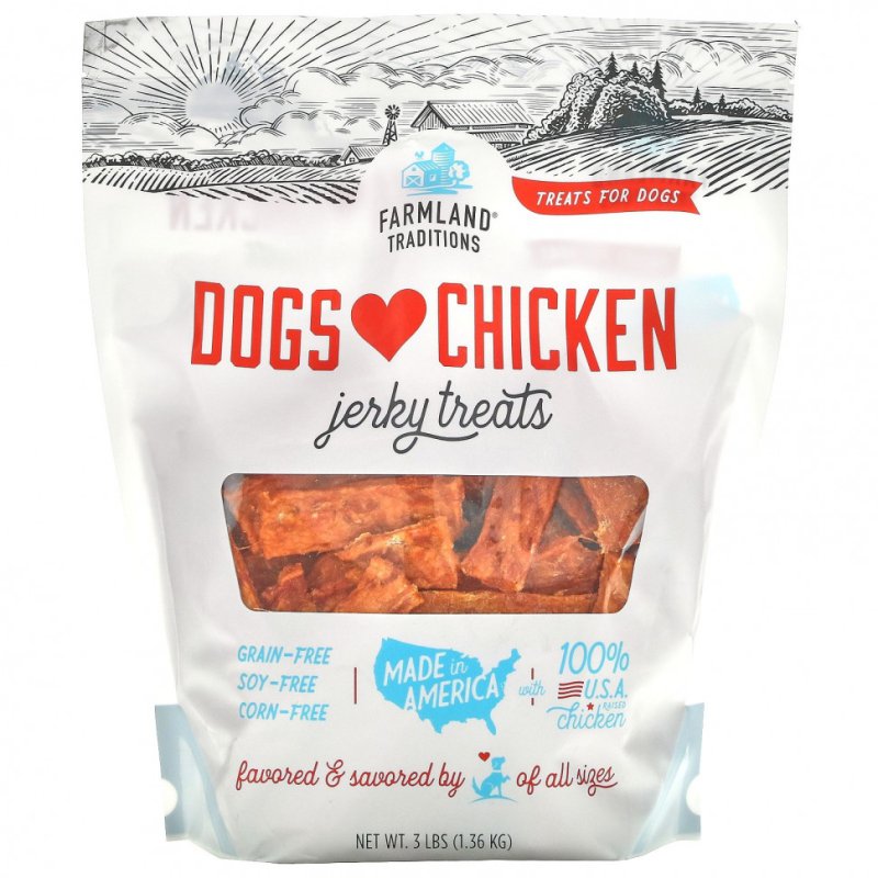 Farmland Traditions, Dogs Love Chicken, Jerky Treats, 48 oz (1360 g)