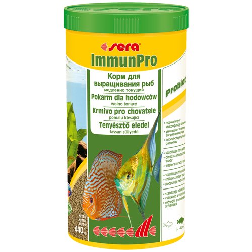 Сухой корм для рыб Sera Immun Pro основной в гранулах, 1 л, 440 г