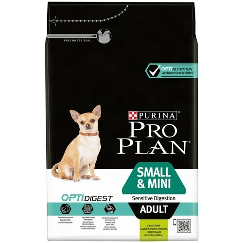 Корм PRO PLAN Small & Mini OPTI DIGEST (комплекс для поддержания здорового пищеварения) для собак малых и миниатюрных пород с чувствительным пищеварением, с ягненком, 700 г