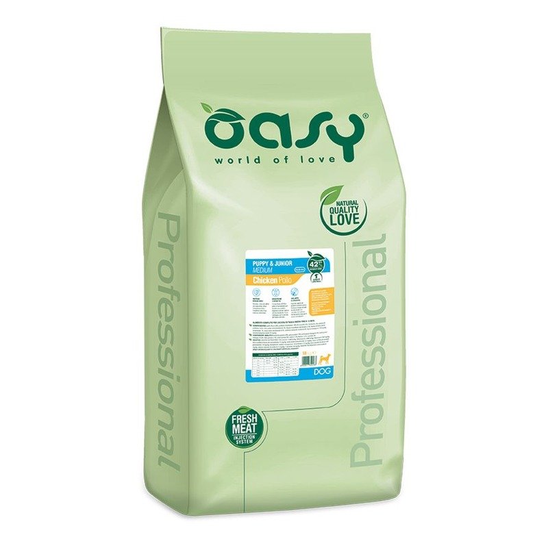 Oasy Dry Puppy & Junior Medium Breed Professional сухой корм для щенков и юниоров средних пород с курицей