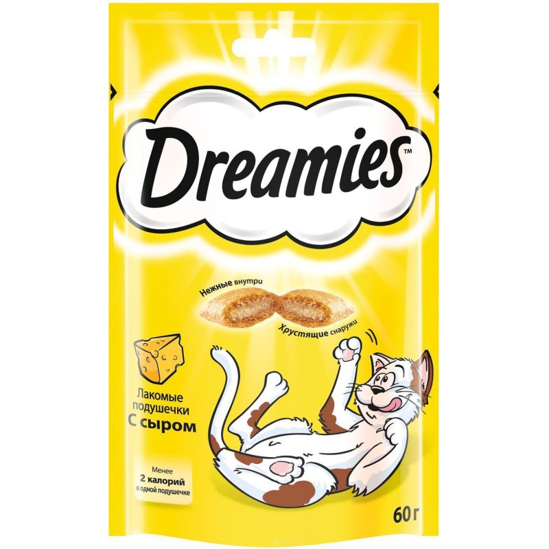 Лакомство DREAMIES Лакомые подушечки с сыром 60г